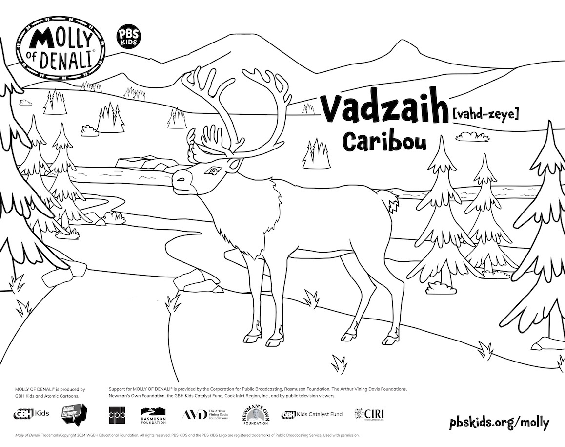 MoD Caribou Coloring Page