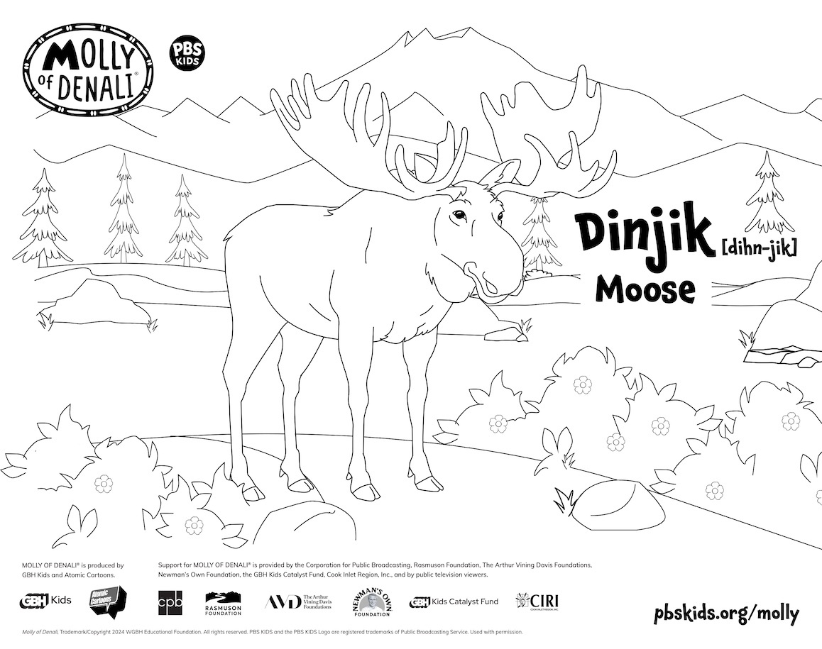MoD Moose Coloring Page