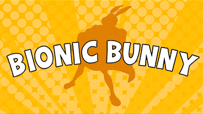 A graphic with a silhouette of Bionic Bunny reads, Previously on Bionic Bunny and The Battle of the Universe for All Time!!!