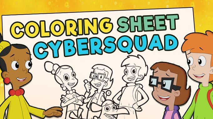 Coloring Sheet - CyberSquad