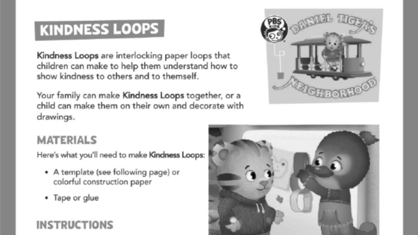 Kindness Loop Back-to-School Checklist | Kids Coloring Pages | PBS KIDS for Parents