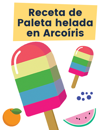Ruff Receta de Paleta helada en Arcoiris