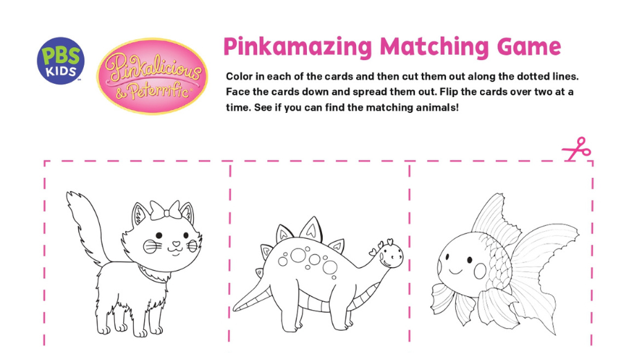 Matching Games Coloring Sheet