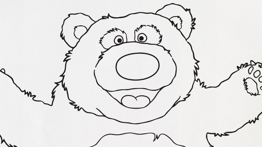 Purple Panda Coloring Page