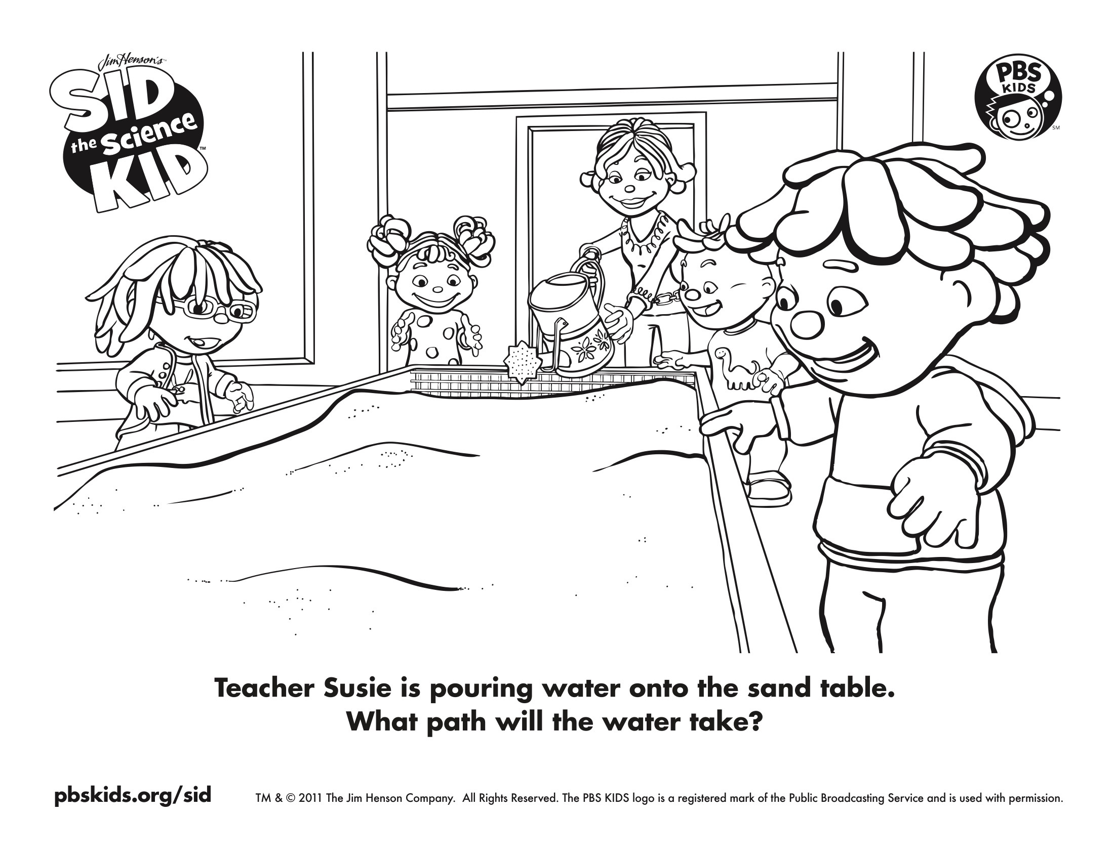 Sand Table Coloring Page Kids Pages Pbs For Pas