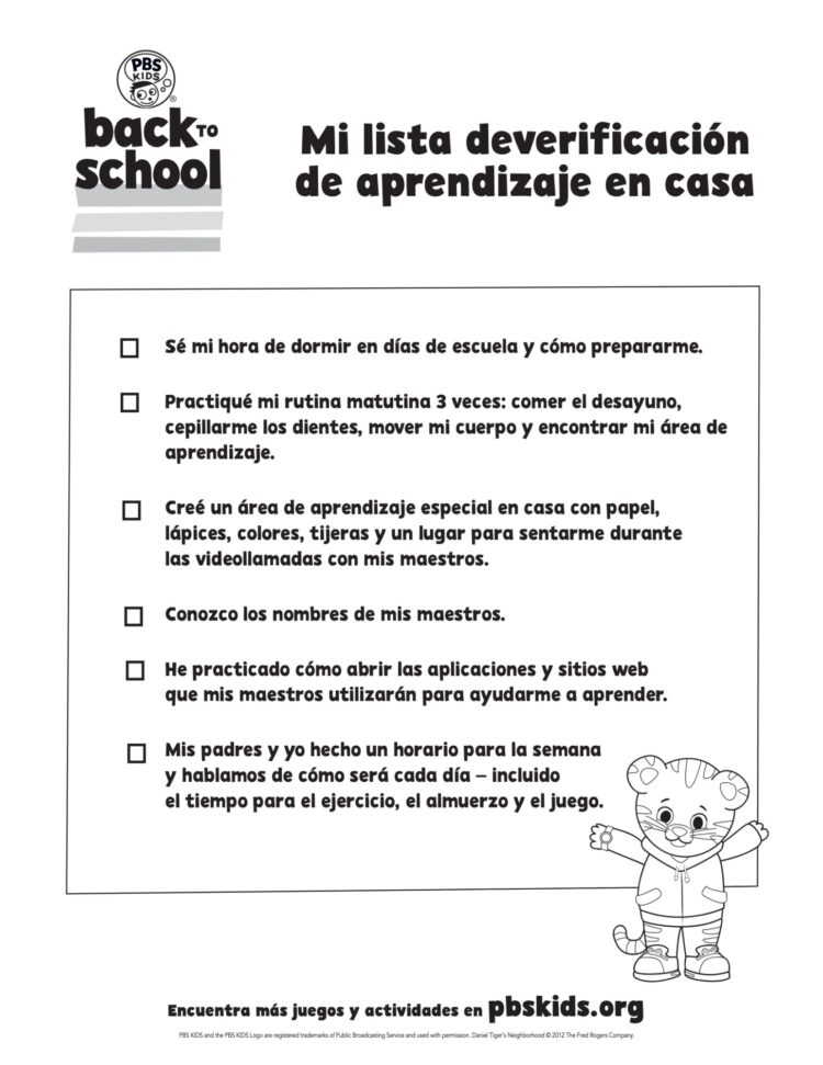 Mi Lista Deverificacion De Aprendizaje En Pbs Kids For Parents
