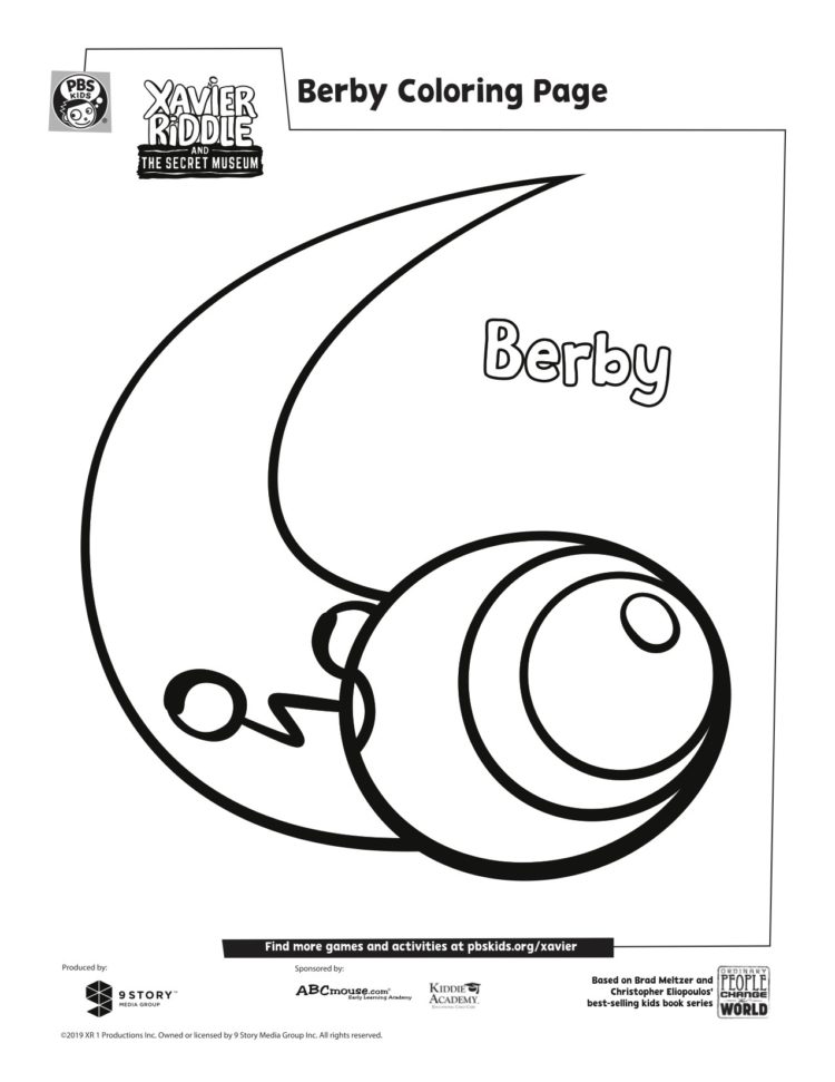 berby coloring page kids coloring pages pbs kids for parents