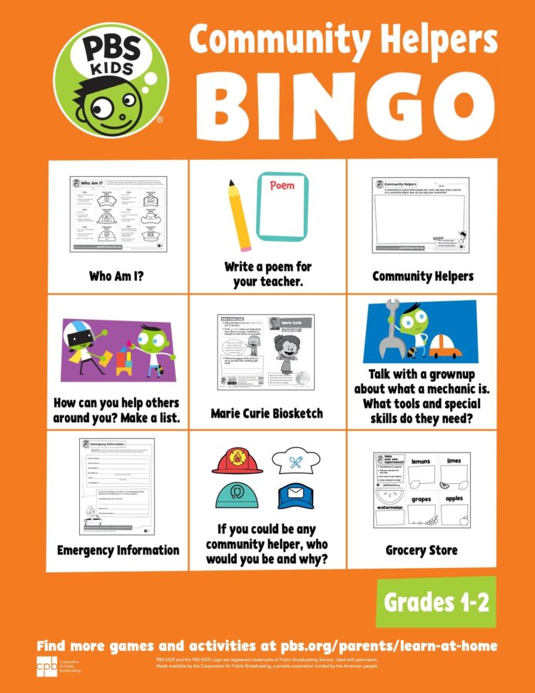 learn-along-bingo-for-ages-6-8-community-pbs-kids-for-parents for Community Helpers Bingo Free Printable Learn Along Bingo for Ages 6-8: Community… | PBS KIDS for Parents for Community Helpers Bingo Free Printable