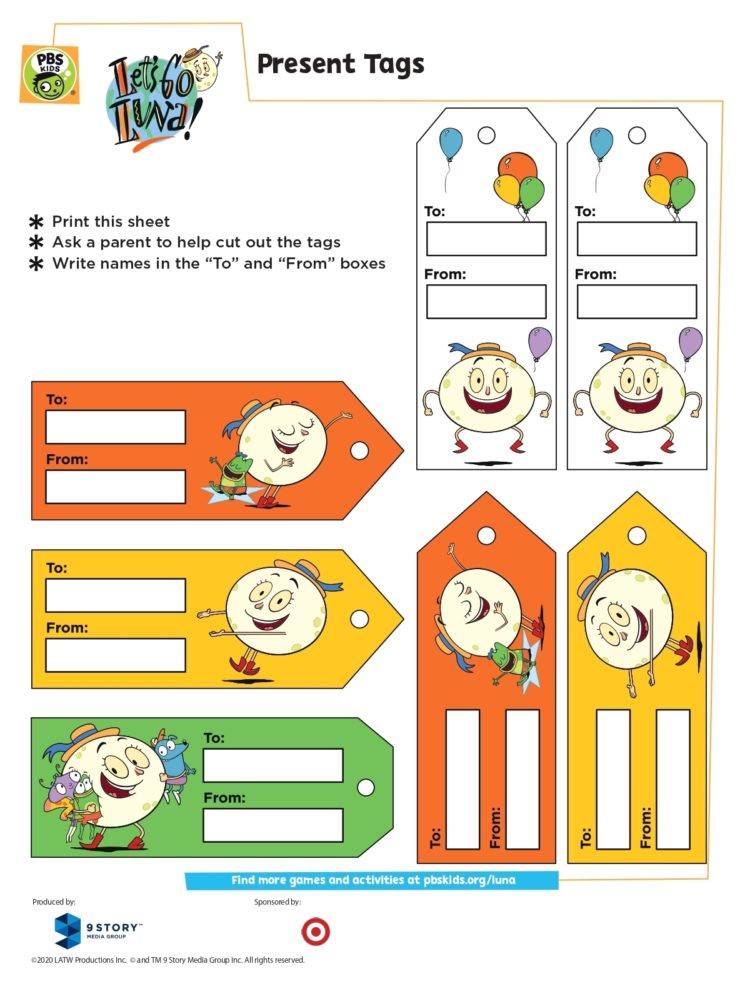 Let S Go Luna Present s Kids Coloring Pbs Kids For Parents