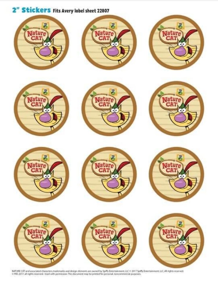 nature cat stickers kids coloring pages pbs kids for parents