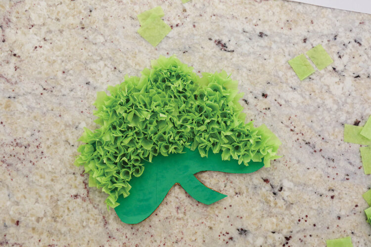 Make a Tissue Paper Shamrock Craft, Crafts…