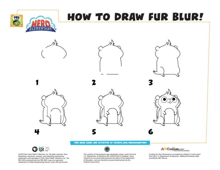 How to Draw Fur Blur | Kids Coloring Pages | PBS KIDS for Parents