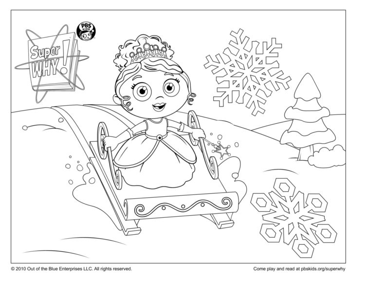 Download Princess Presto Sledding Kids Coloring Pages Pbs Kids For Parents