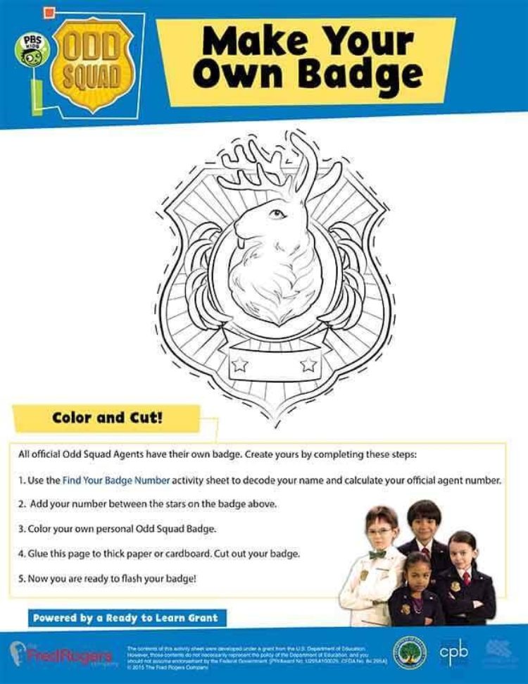 Make Your Own Badge Kids Coloring Pages Pbs Kids For Parents