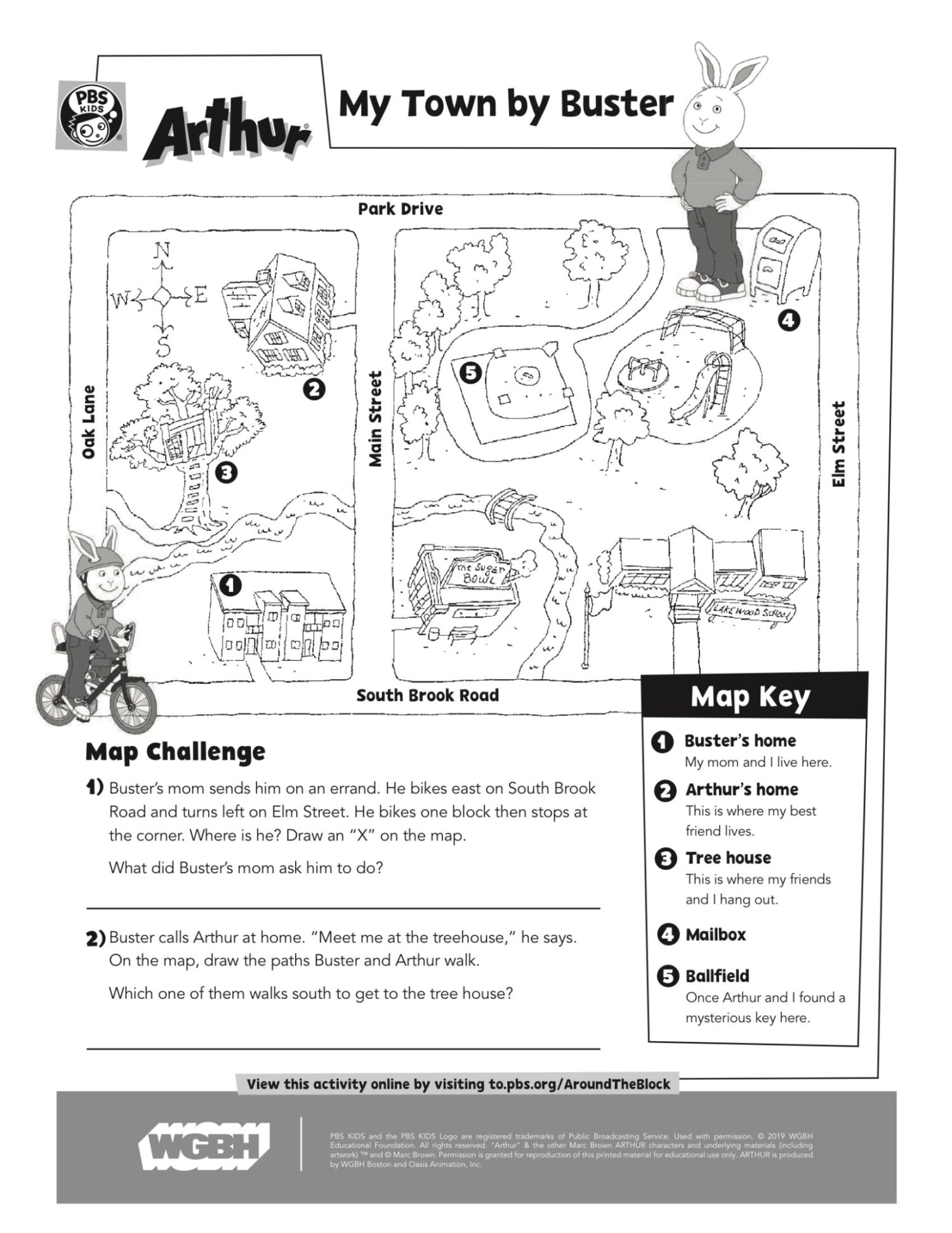 Buster's Town Activity | Kids Coloring Pages | PBS KIDS for Parents