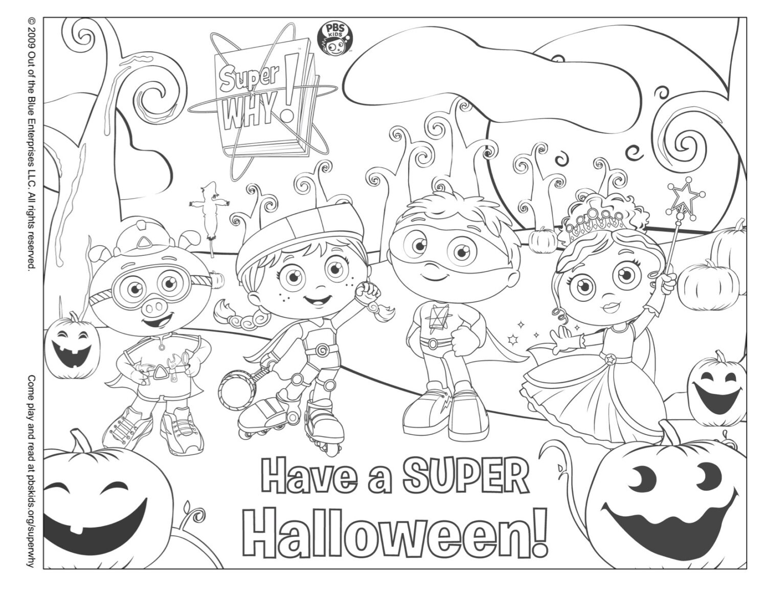 Have A Super Halloween Coloring Page | Kids… | PBS KIDS for Parents