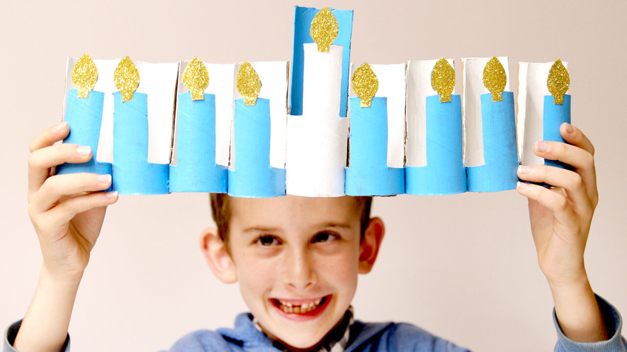 DIY Menorah Craft Using Cardboard Crafts for… PBS KIDS for Parents