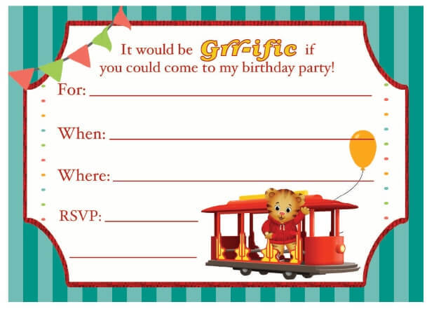Daniel Tiger Birthday Party Invitation Kids Pbs Kids For Parents