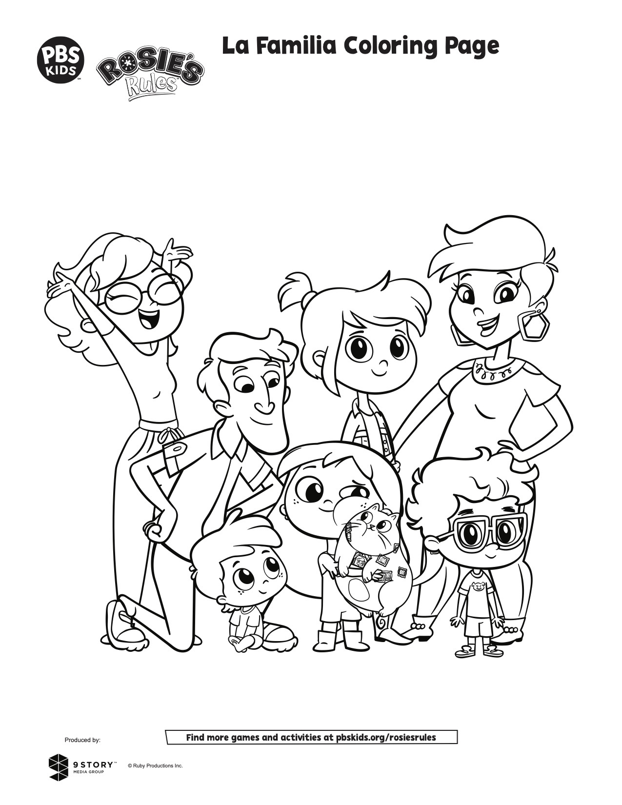 Familia Rosie Coloring