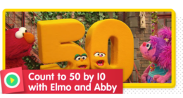 Counting to 50 by 10 with Elmo and Abby